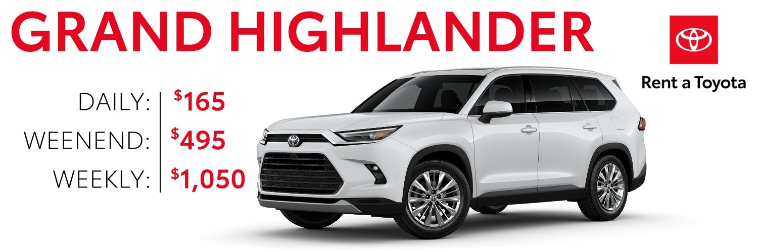 Rent a Grand Highlander | Stevens Creek Toyota in San Jose CA