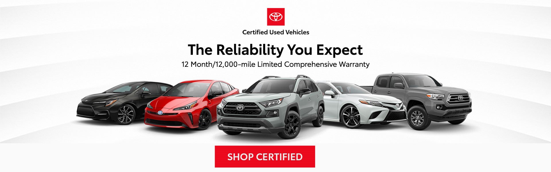 Toyota Certified Used Vehicles 12 Month/12,000-mile Limited Comprehensive Warranty